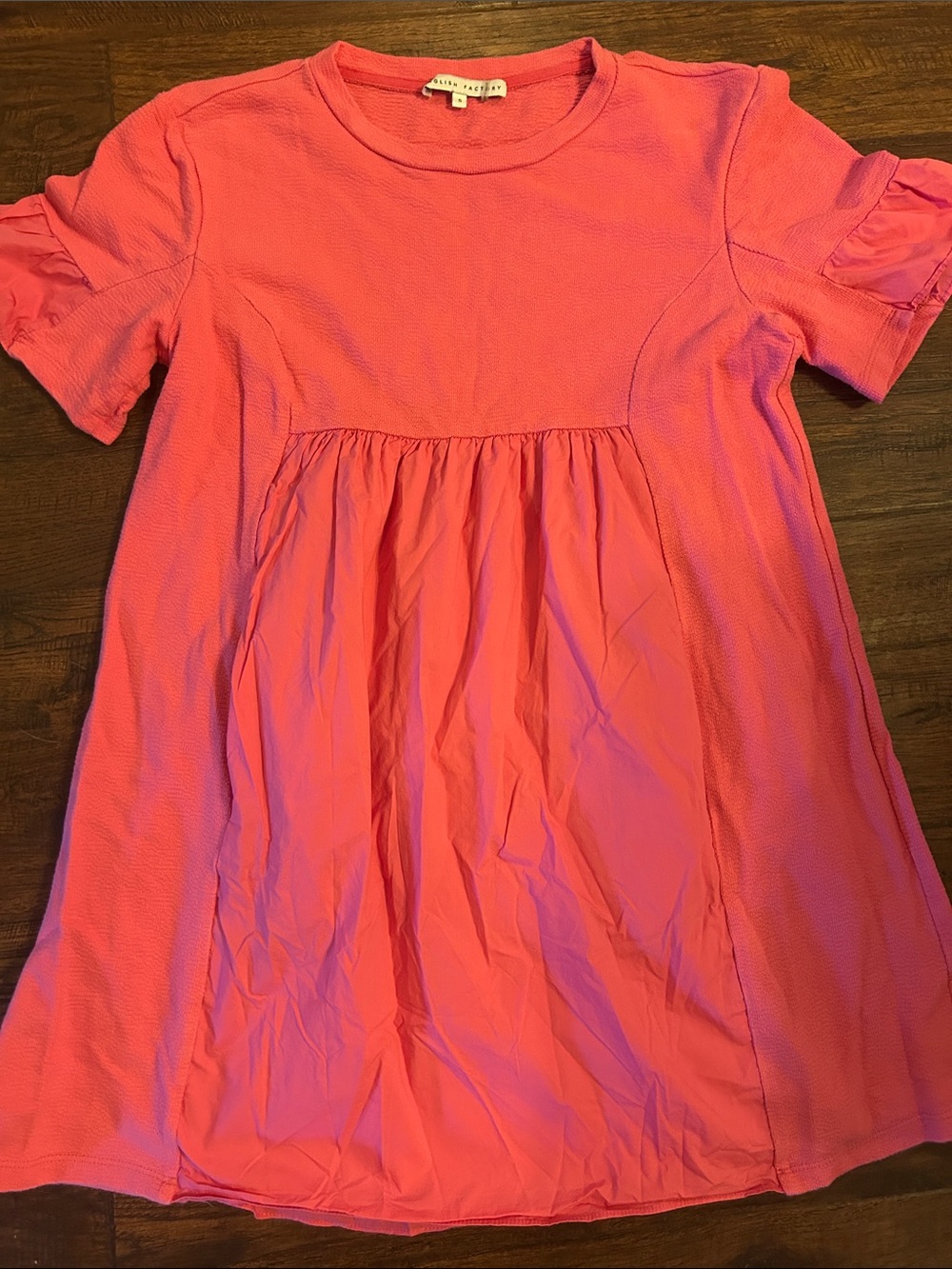 English Factory Empire-Waist Short Sleeve Dress